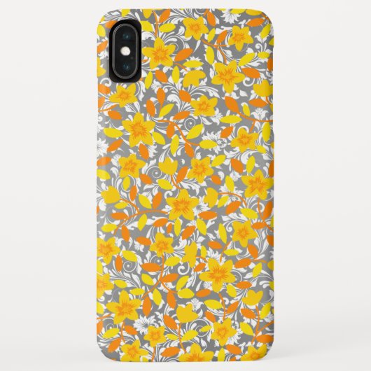 Oranje gele patronen van bloemen Case-Mate iPhone case (Achterkant)