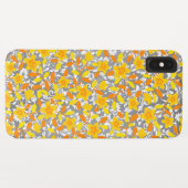 Oranje gele patronen van bloemen Case-Mate iPhone case (Achterkant (horizontaal))