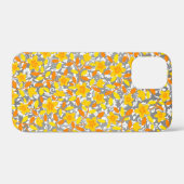 Oranje gele patronen van bloemen Case-Mate iPhone case (Achterkant (horizontaal))