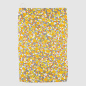 Oranje gele patronen van bloemen golfhanddoek (Voorkant)