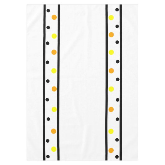 Oranje gele pokadots tafelkleed (Voorkant)