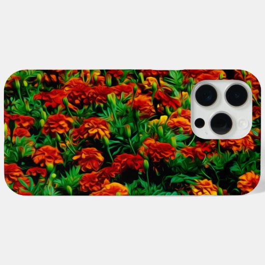 Oranje gele rode bloemen Case-Mate iPhone case (Achterkant (horizontaal))