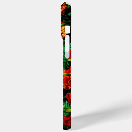 Oranje gele rode bloemen Case-Mate iPhone case (Achterkant / Links)