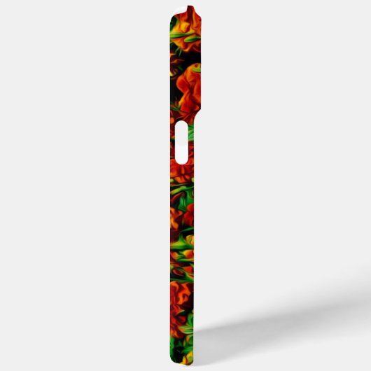 Oranje gele rode bloemen Case-Mate iPhone case (Achterkant / Rechts)