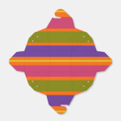 Oranje, gele, rode, groene en Paarse strepen Bedankdoosjes (Uitgevouwen)