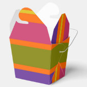 Oranje, gele, rode, groene en Paarse strepen Bedankdoosjes (Geopend)