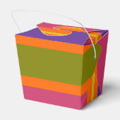 Oranje, gele, rode, groene en Paarse strepen Bedankdoosjes (Achterkant)