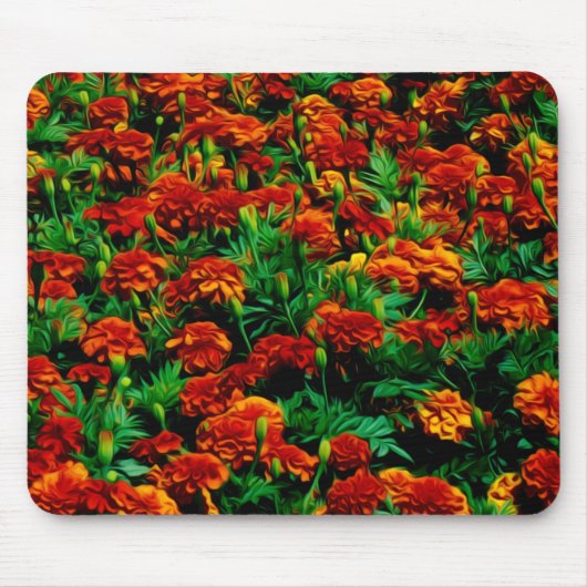 Oranje gele rode landschap muismat (Voorkant)