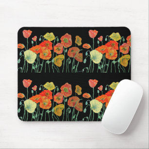 Oranje gele rode papavers bloemen bloemen Muismat