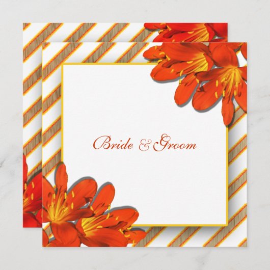 Oranje gele roodbruinenkruid kaart (Voorkant / Achterkant)