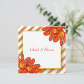 Oranje gele roodbruinenkruid kaart (Staand voorkant)