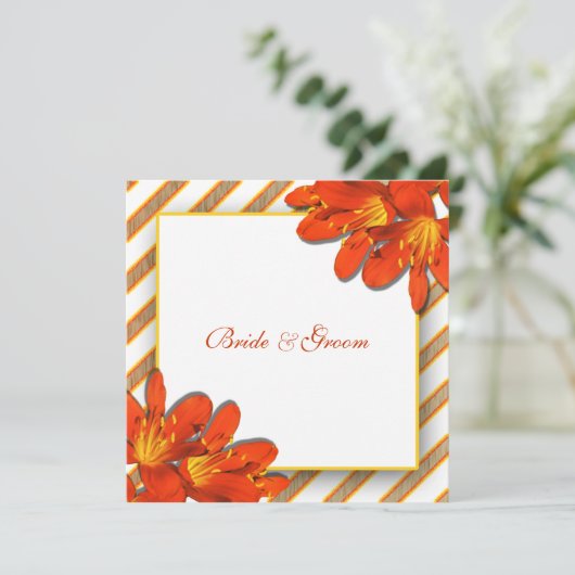 Oranje gele roodbruinenkruid kaart (Staand voorkant)