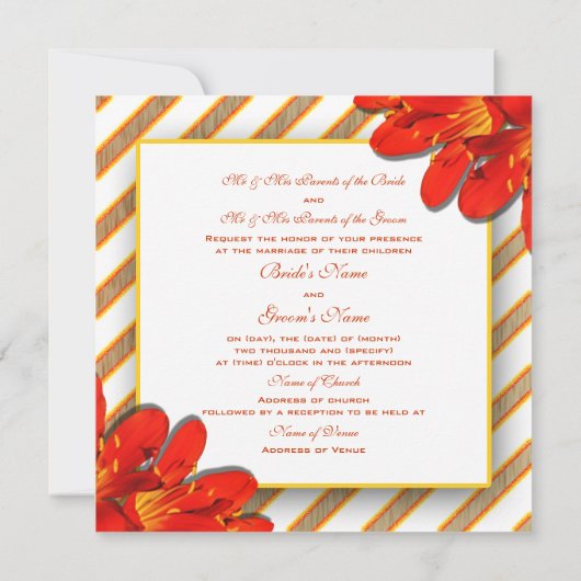 Oranje gele roodbruinenkruid kaart (Achterkant)