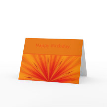 Oranje Gele Starburst Happy Birthday