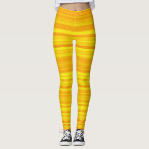 Oranje Gele Strepen Leggings