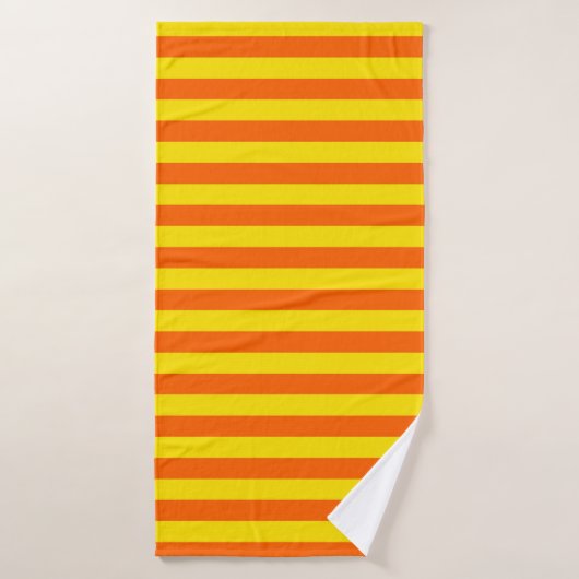 Oranje Gele Strepen Ontwerp  Badhanddoek (Badhanddoek)