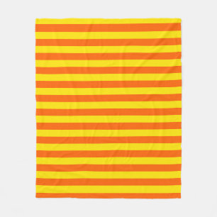 Oranje Gele Strepen Ontwerp Fleece Deken