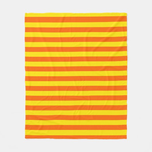 Oranje Gele Strepen Ontwerp Fleece Deken (Voorkant)