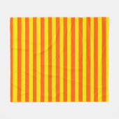 Oranje Gele Strepen Ontwerp Fleece Deken (Voorkant (Horizontaal))