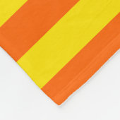 Oranje Gele Strepen Ontwerp Fleece Deken (Hoek)