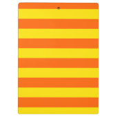 Oranje Gele Strepen Ontwerp Klembord (Achterkant)