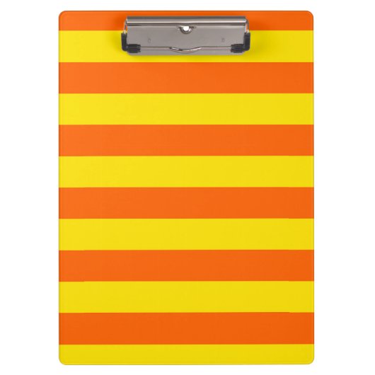 Oranje Gele Strepen Ontwerp Klembord (Voorkant)