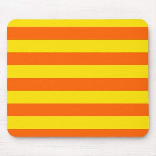 Oranje Gele Strepen Ontwerp Muismat (Voorkant)