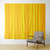 Oranje Gele Strepen Wandkleed (In Situ (horizontaal))