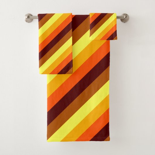 Oranje-gele stripteasdoekset bad handdoek (Insitu)