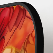 Oranje gele stropdas kleurstof harten monogram pickleball paddle (Links Detail)