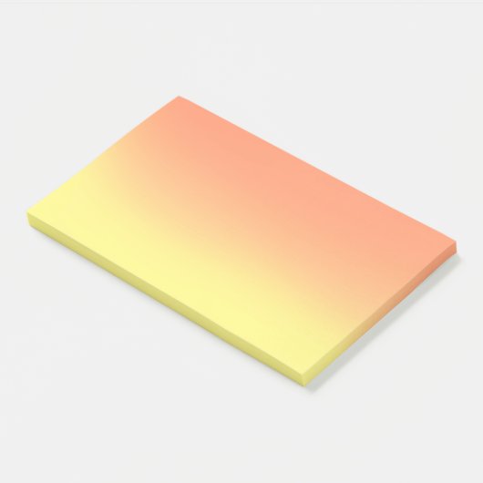 Oranje gele sunset ombre post-it® notes (Schuin)