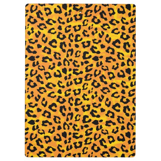 Oranje gele Vector afdrukken op luipaard Klembord (Achterkant)