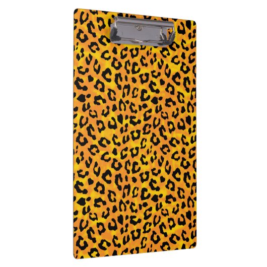 Oranje gele Vector afdrukken op luipaard Klembord (Rechts)