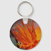 Oranje gele ventilator maakt persoonlijk contact m sleutelhanger (Voorkant)