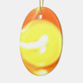 Oranje gele-vlamkaars Licht, Kunst Keramisch Ornament (Links)