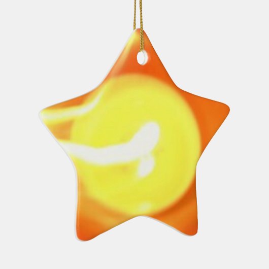 Oranje gele-vlamkaars Licht, Kunst Keramisch Ornament (Rechts)