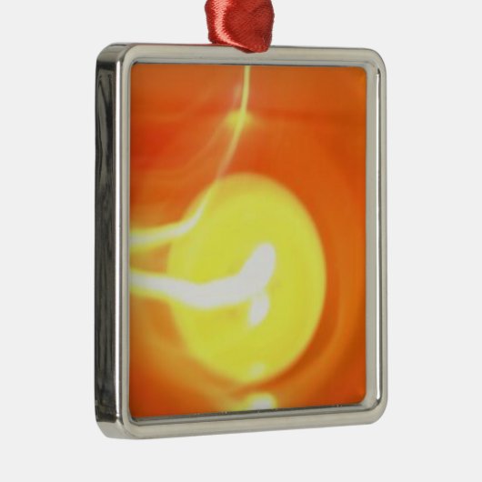 Oranje gele-vlamkaars Licht, Kunst Metalen Ornament (Rechts)