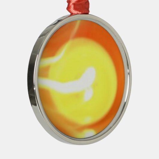 Oranje gele-vlamkaars Licht, Kunst Metalen Ornament (Rechts)