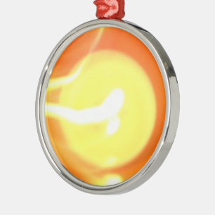 Oranje gele-vlamkaars Licht, Kunst Metalen Ornament