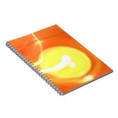 Oranje gele-vlamkaars Licht, Kunst Notitieboek (Rechterzijde)