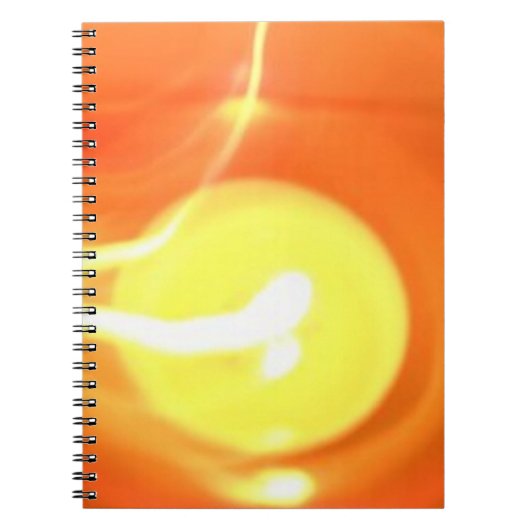 Oranje gele-vlamkaars Licht, Kunst Notitieboek (Voorkant)