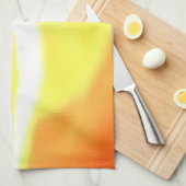 Oranje gele-vlamkaars Licht, Kunst Theedoek (Quarter Fold)