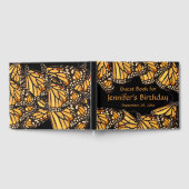 Oranje Gele Vlinder Verjaardagsfeest Gastboek Gastenboek (Volledig)