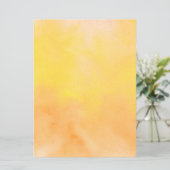 Oranje gele Waterverf Waterverf kunst schilderen Programmakaart (Staand voorkant)