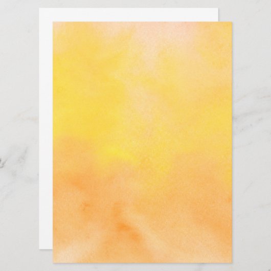 Oranje gele Waterverf Waterverf kunst schilderen Programmakaart (Voorkant / Achterkant)