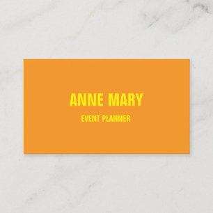 Oranje Gele Wedding Event Planner Kleurrijk 2025 Visitekaartje