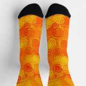 Oranje Gele Wervelingen Patroon Sokken (Top)
