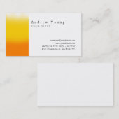 Oranje gele witte professionele Visitekaartje (Voorkant / Achterkant)