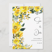 Oranje gele zomerse botanische bloem Save the Date Kaart (Voorkant)