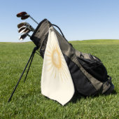 Oranje Gele Zon Golfhanddoek (Groen)